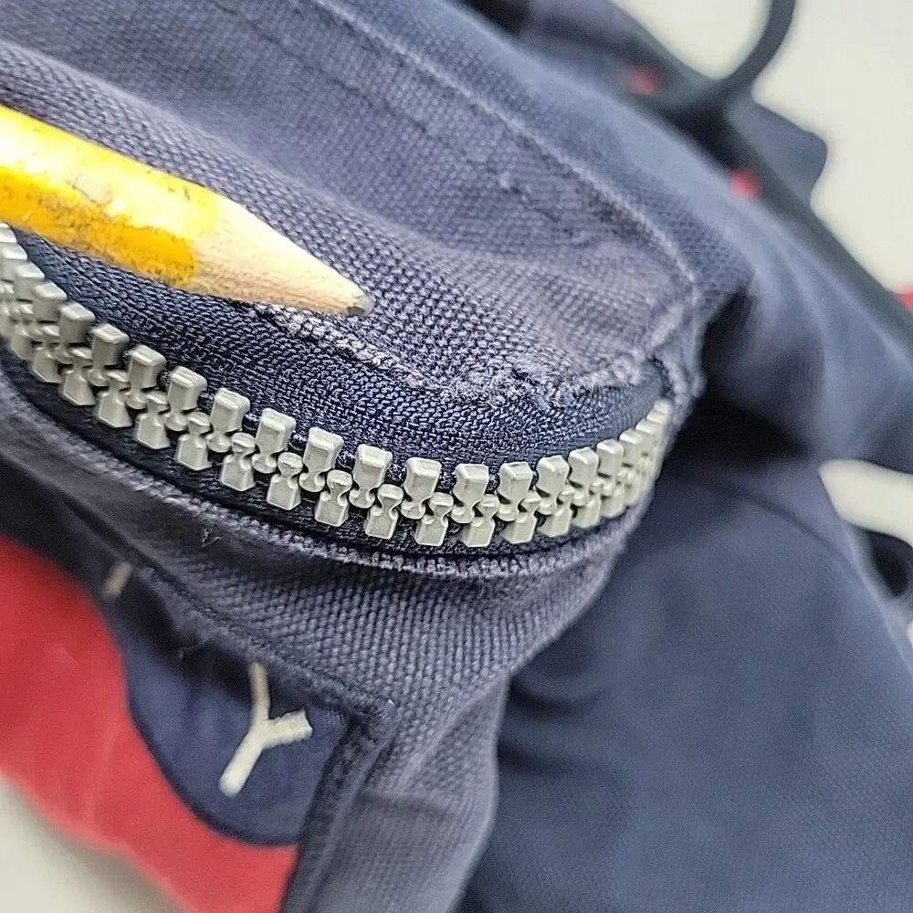 Vintage Tommy Hilfiger Canvas Backpack 1990s Nap Sack Tote Bag Big Flag Cotton - Picture 12 of 16